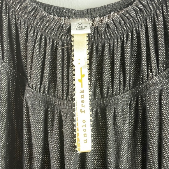 Uncle Frank Black and Gold Embroidered Boho Dress Size M - Picture 5 of 9